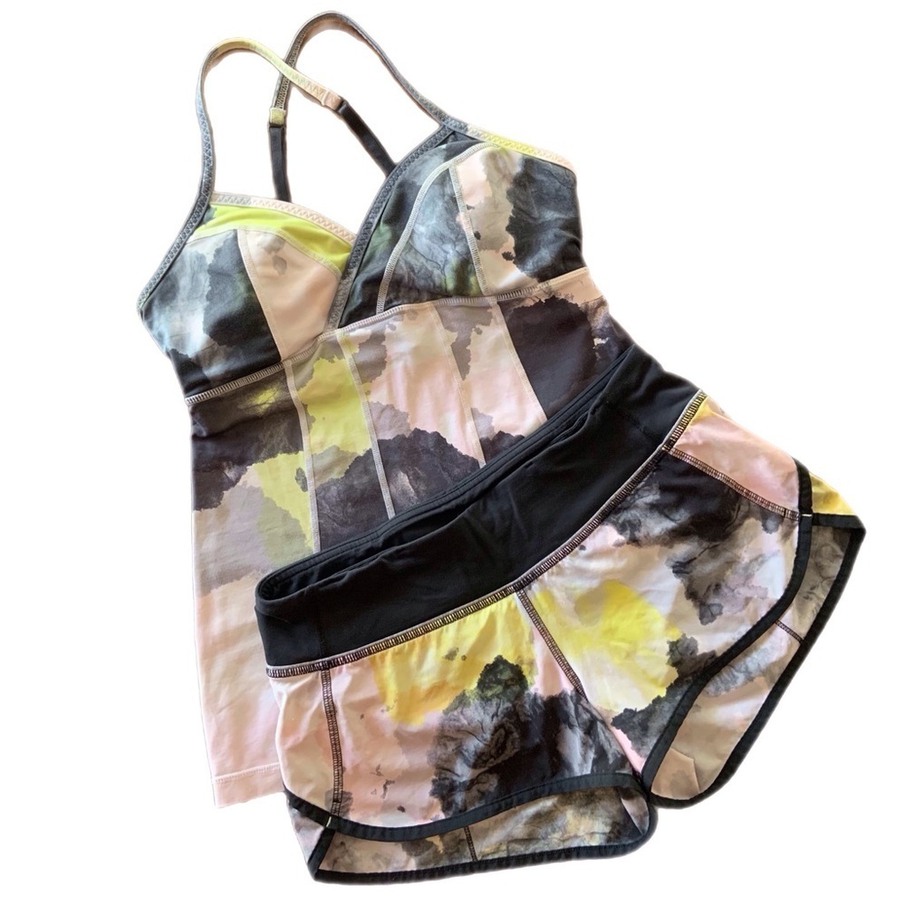 Lululemon Speed Short & Full Eagle Strappy Tank Citron Tinted Canvas